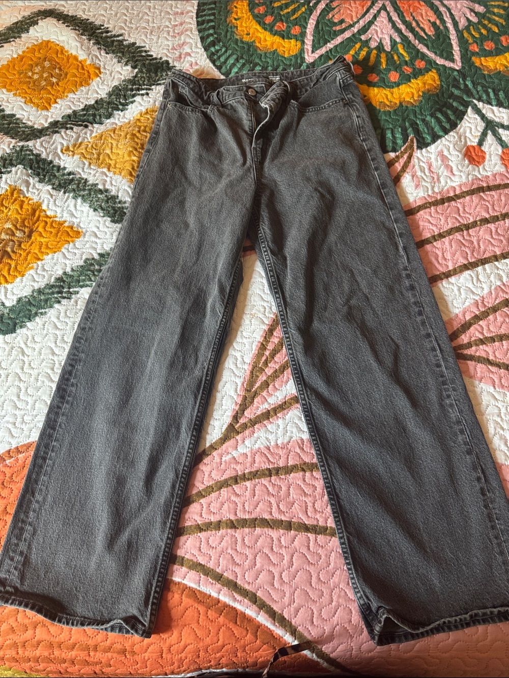 Old navy women’s extra high rise wide-Leg Black Denim Jeans